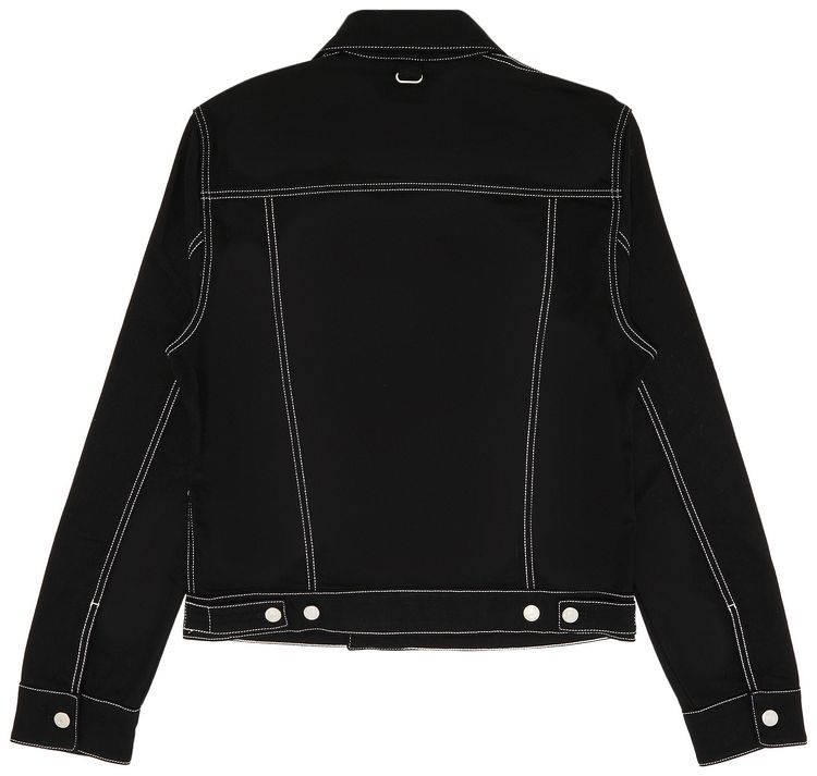 Courreges Denim Trucker Jacket BlackWhite