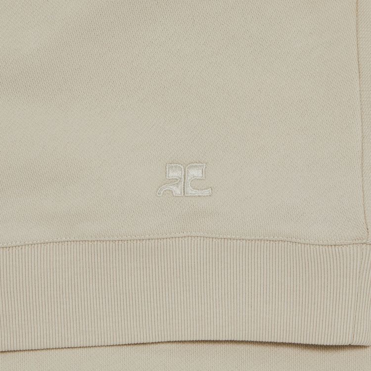 Courreges Off Shoulder Sweatshirt Oatmeal