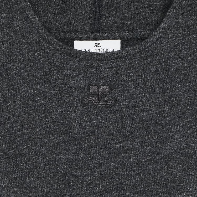 Courreges Hooded T Shirt Dark Heather Grey