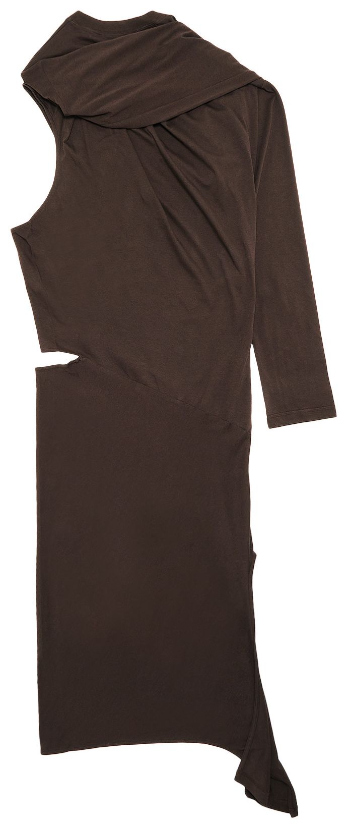Courreges Off Shoulder Dress Chocolate