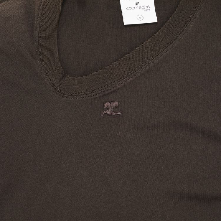 Courreges Off Shoulder Dress Chocolate
