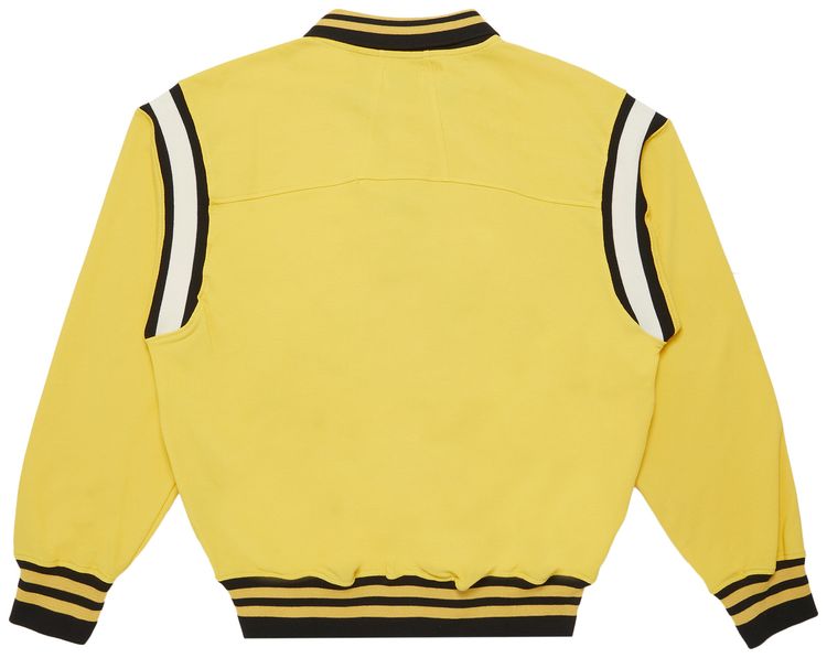 Rhude Long Sleeve Warm Up Polo YellowBlackCream