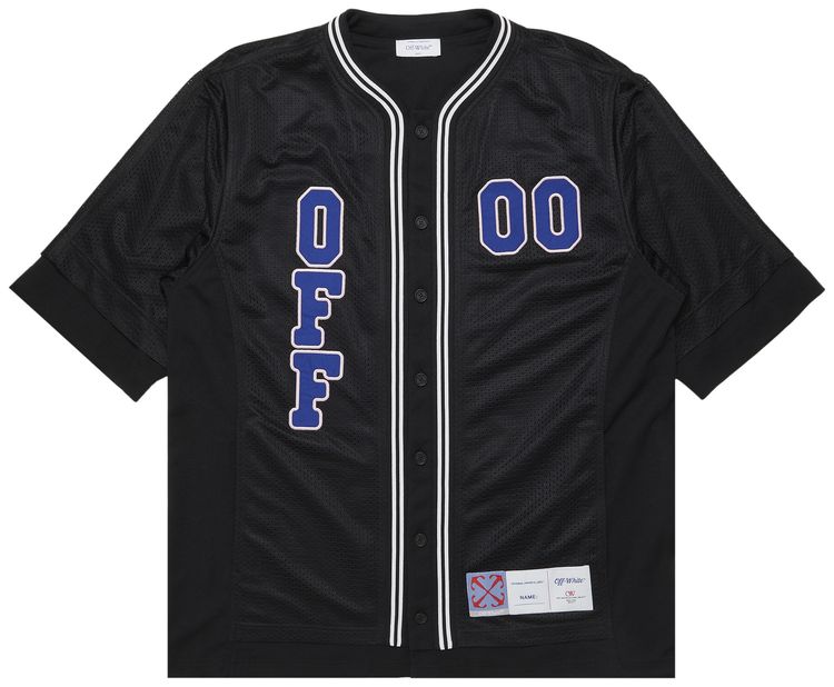 Off White Baseball Shirt BlackTrue Blue