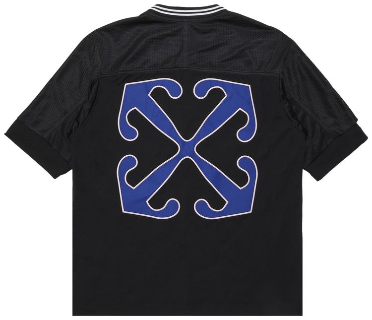 Off White Baseball Shirt BlackTrue Blue