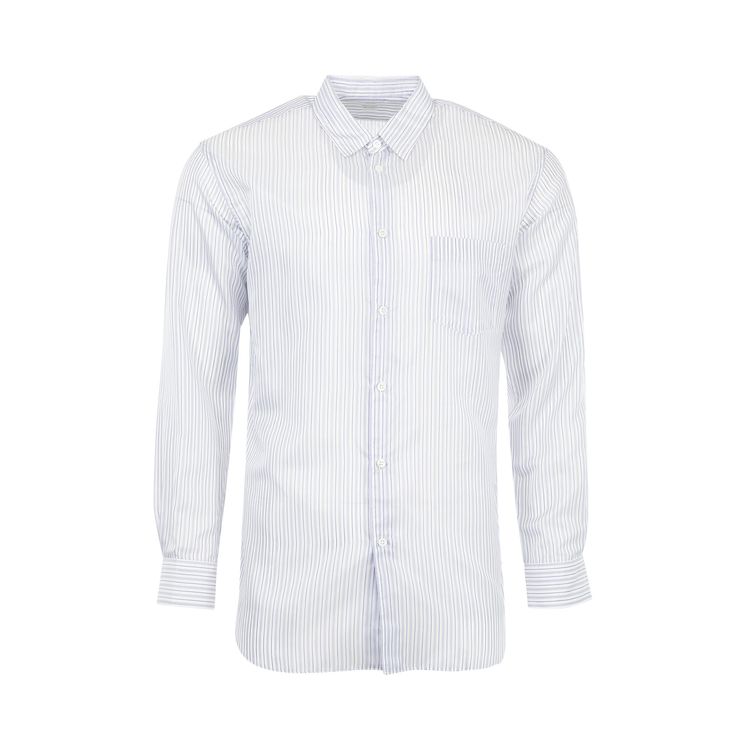 Comme des Garcons SHIRT Cupro Long Sleeve Shirt Stripe