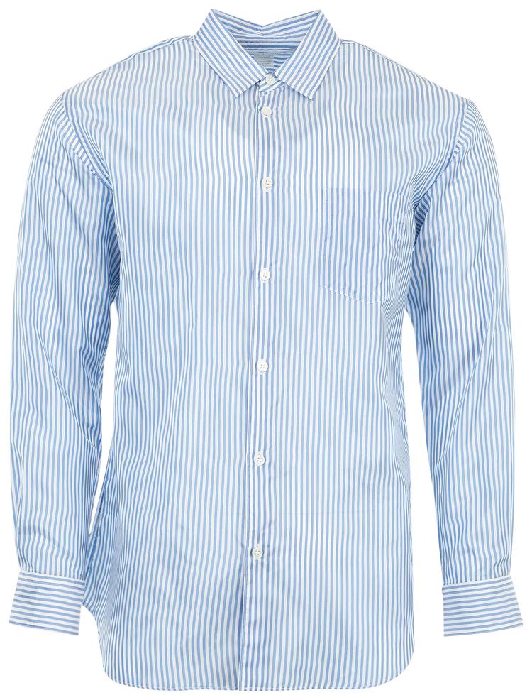 Comme des Garcons SHIRT Cupro Long Sleeve Shirt Stripe
