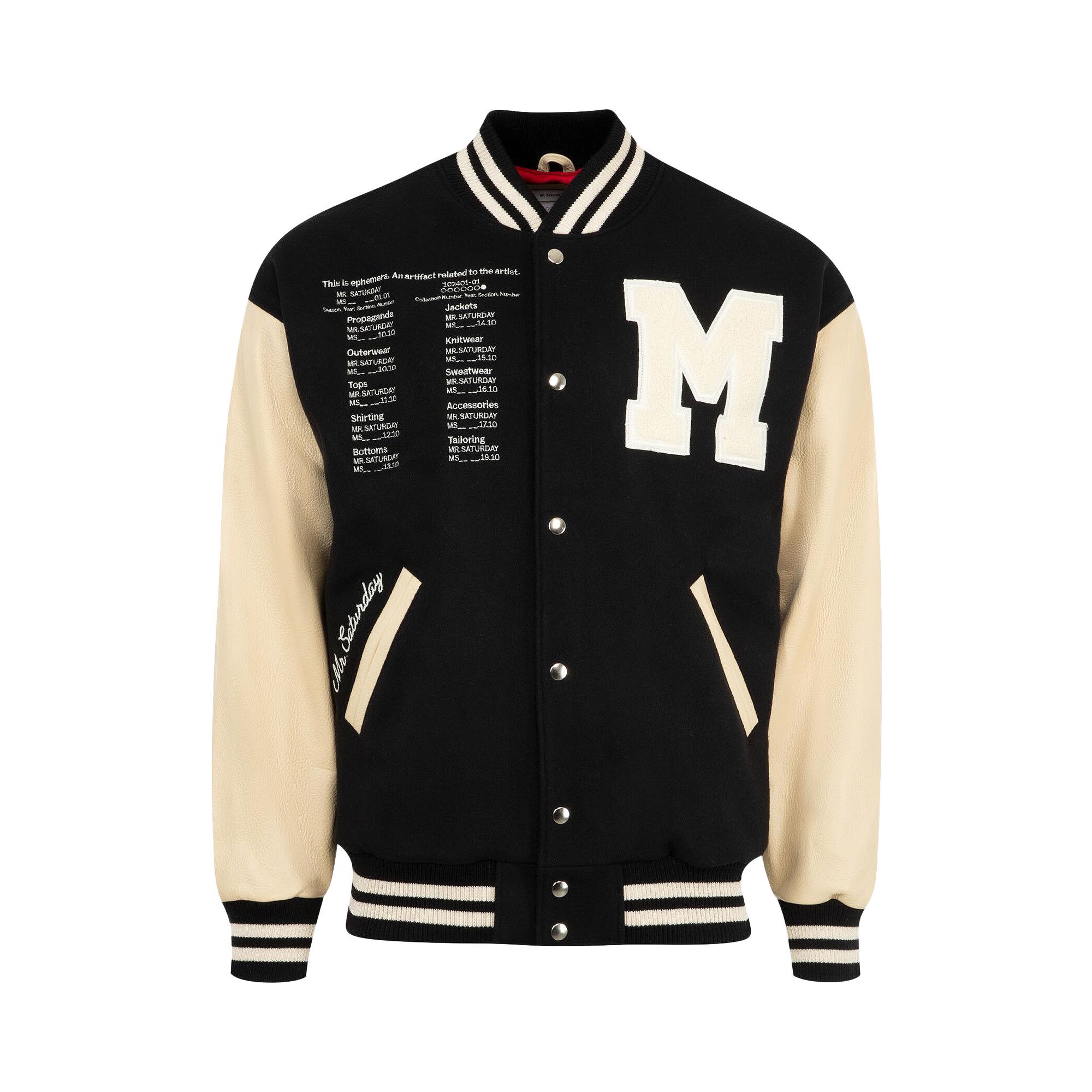 Buy Mr. Saturday Varsity Jacket 'Black' - MSFW 24 16 08 | GOAT