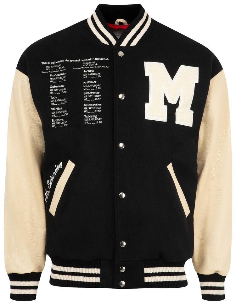 Mr Saturday Varsity Jacket Black