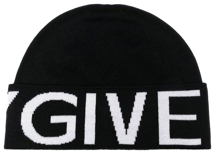Givenchy Jacquard Logo Beanie BlackWhite