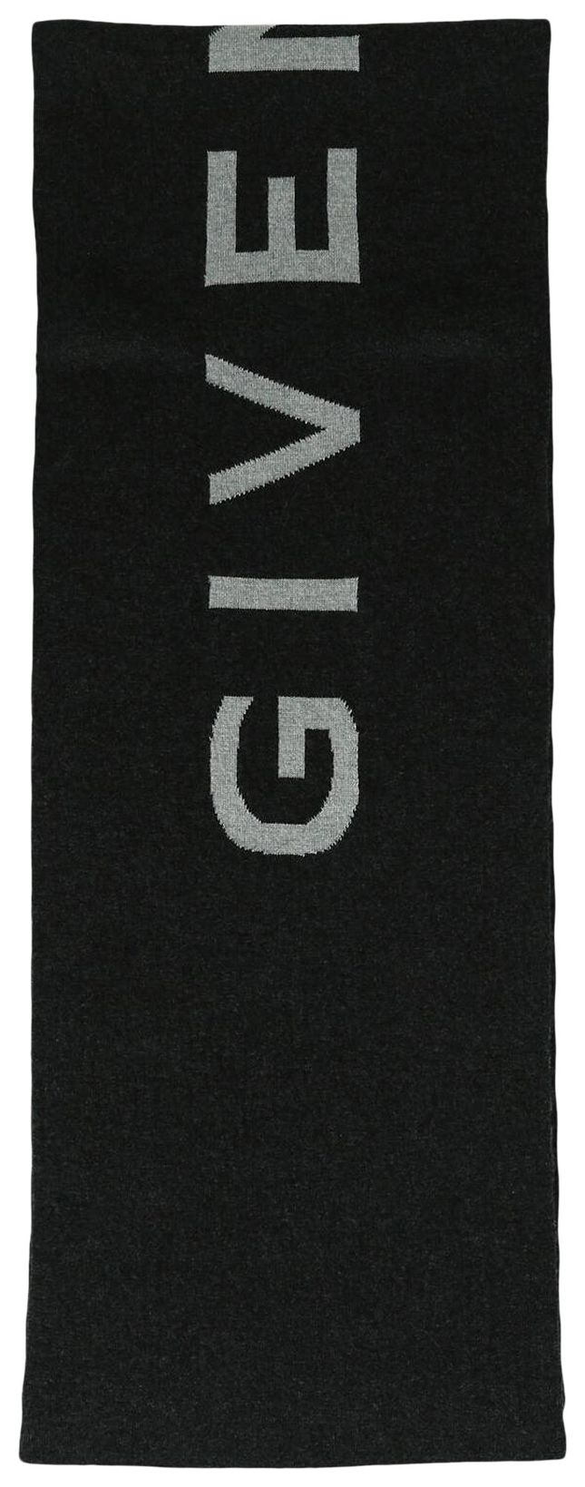 Givenchy Double Face 4G Logo Scarf Dark Grey