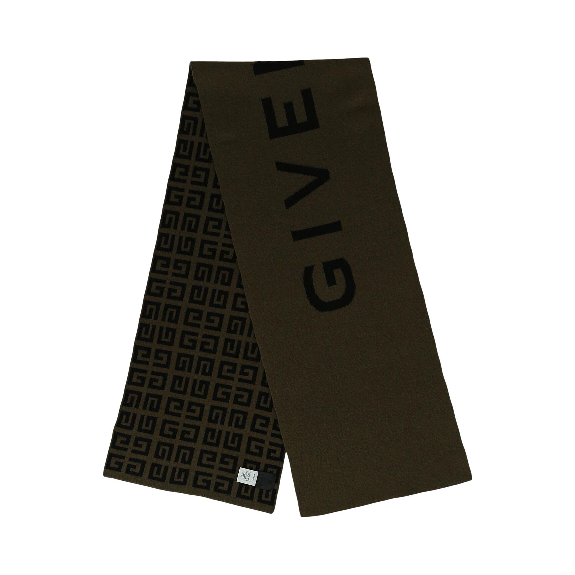 Buy Givenchy Double Face 4G Logo Scarf 'Black/Khaki