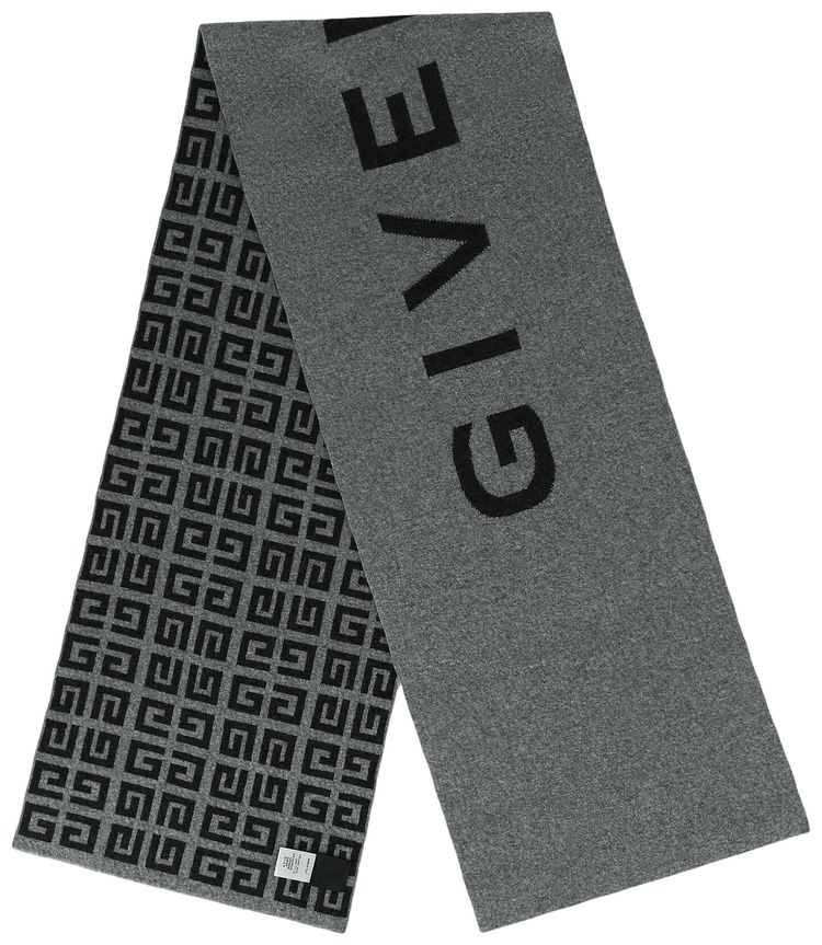 Givenchy Double Face 4G Logo Scarf GreyMulticolor