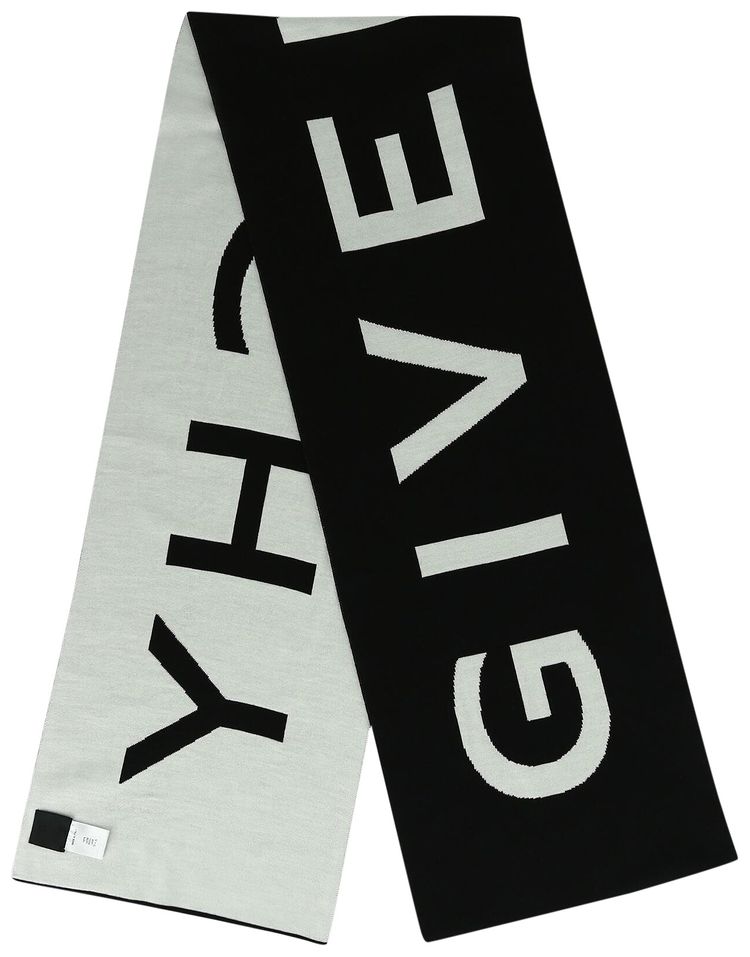 Givenchy Jacquard Logo Scarf BlackWhite