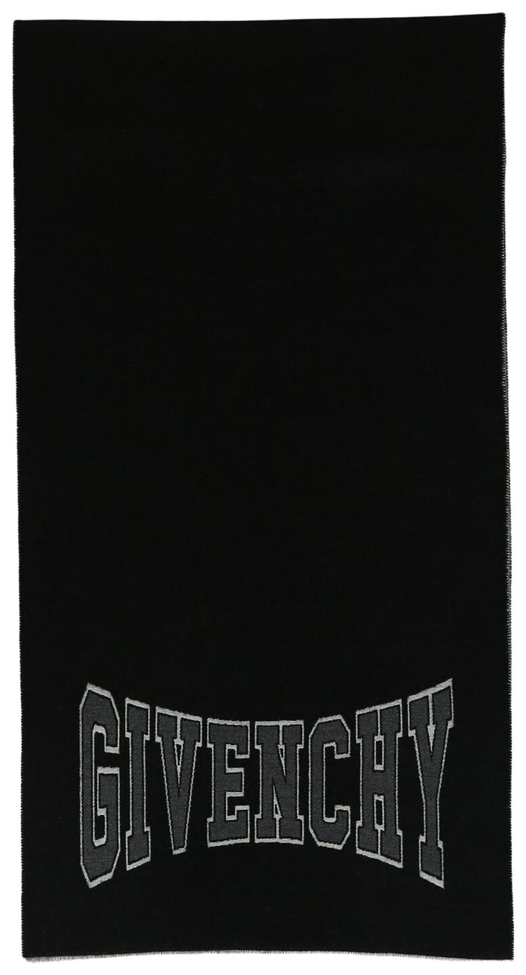 Givenchy Logo Stars Scarf BlackGrey