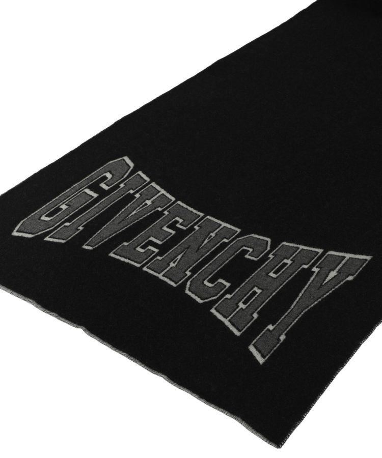 Givenchy Logo Stars Scarf BlackGrey
