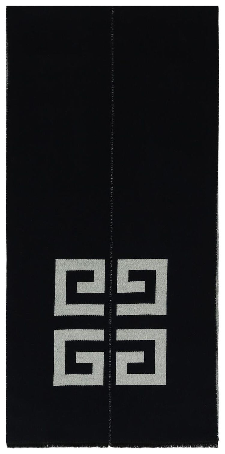 Givenchy Split Logo Scarf Navy
