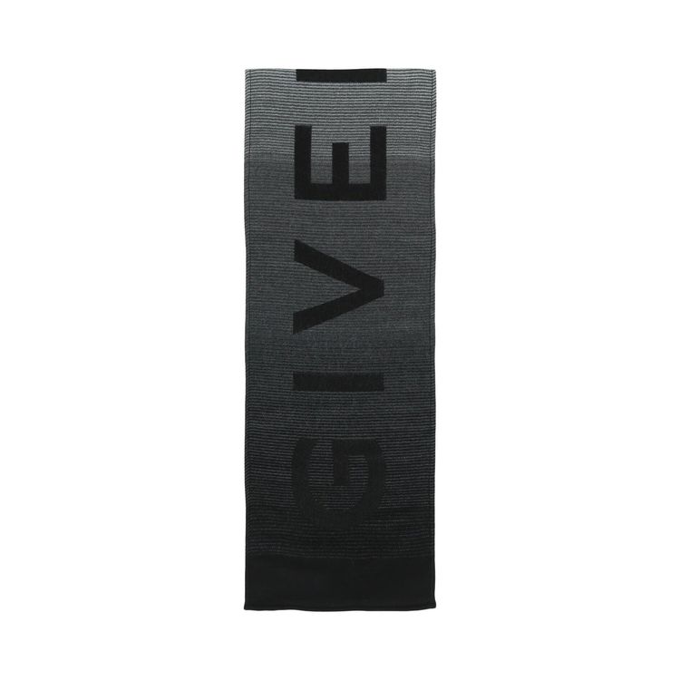 Givenchy Degrade Logo Scarf BlackGrey