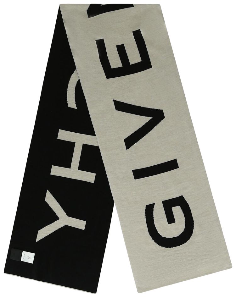 Givenchy Jacquard Logo Scarf ClayBlack