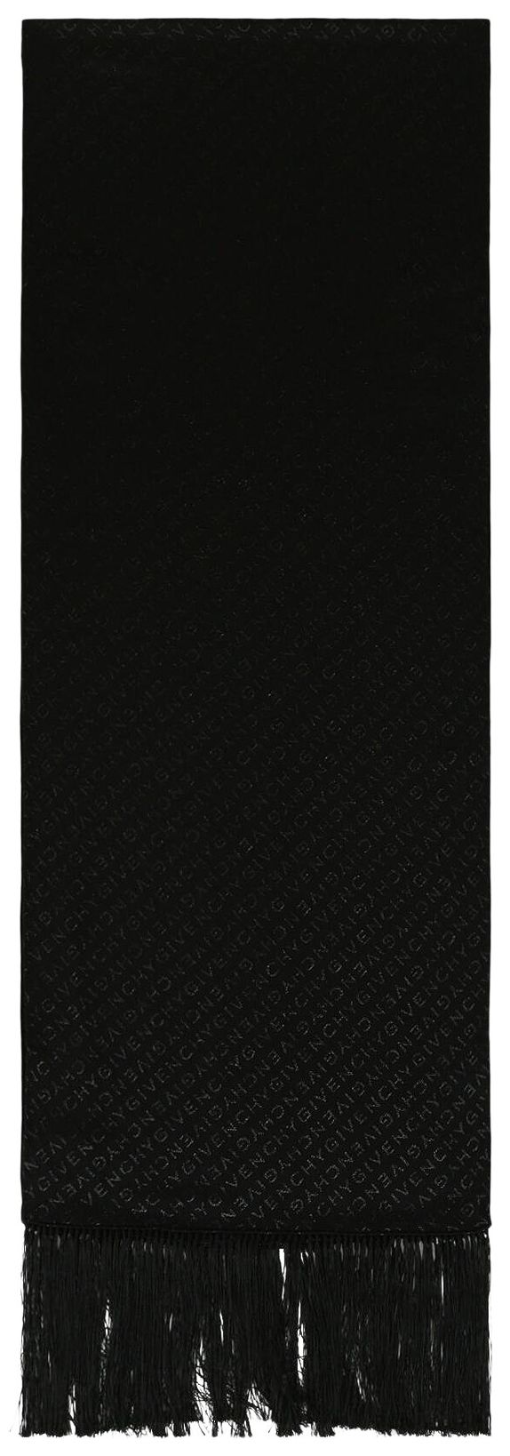 Givenchy Diagonal Logo Evening Scarf Black