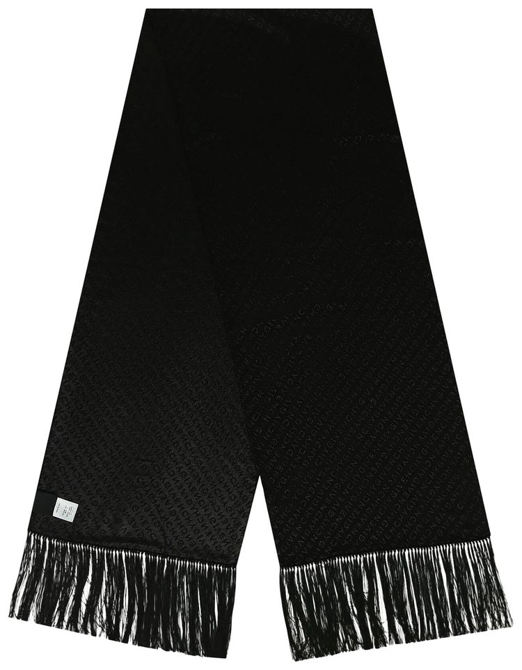 Givenchy Diagonal Logo Evening Scarf Black