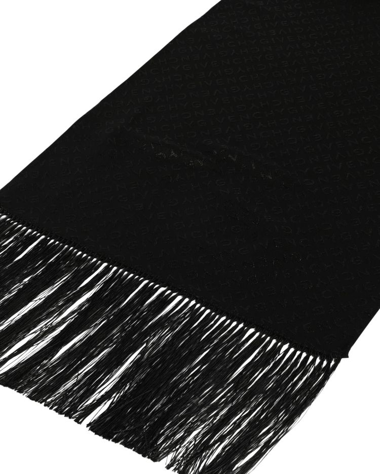 Givenchy Diagonal Logo Evening Scarf Black