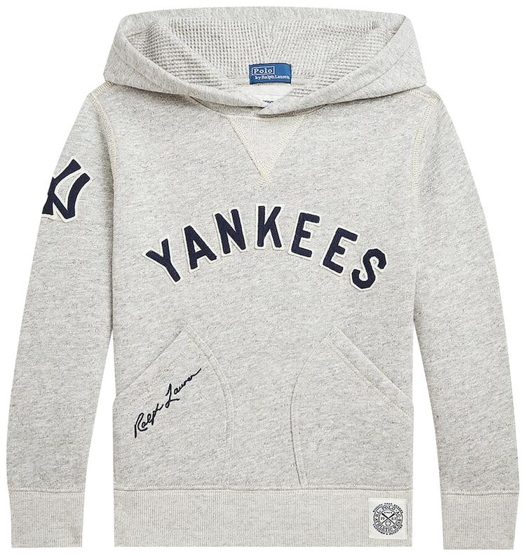 Polo by Ralph Lauren x New York Yankees Kids Pullover Hoodie Heather Grey