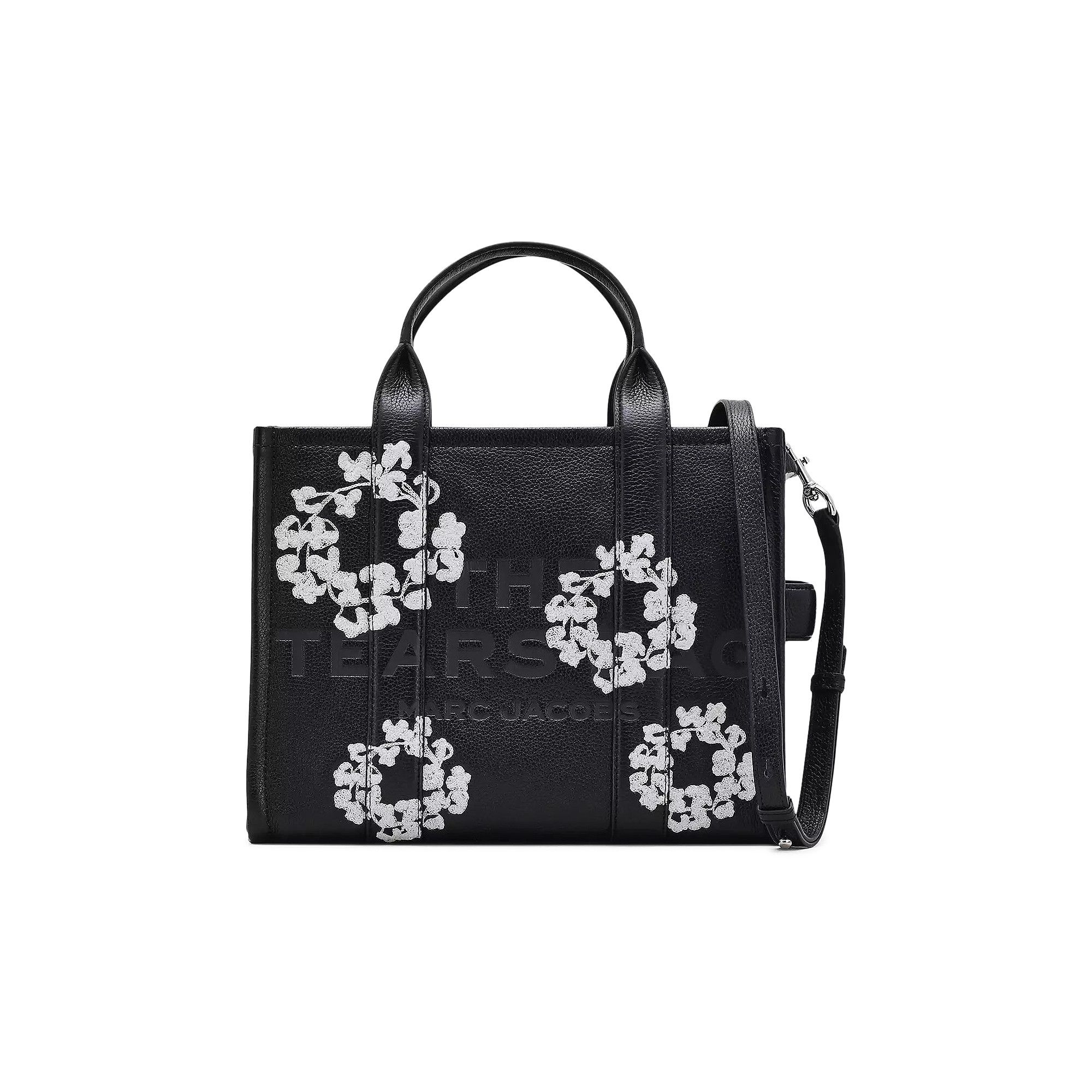 【メール便不可】 Marc Buy Jacobs 'Black Bag Tote Medium Leather Tears Denim x バッグ