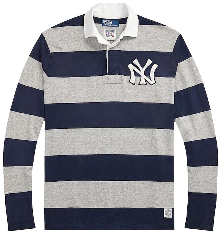 Polo by Ralph Lauren x New York Yankees Long Sleeve Rugby Polo NavyHeather Grey
