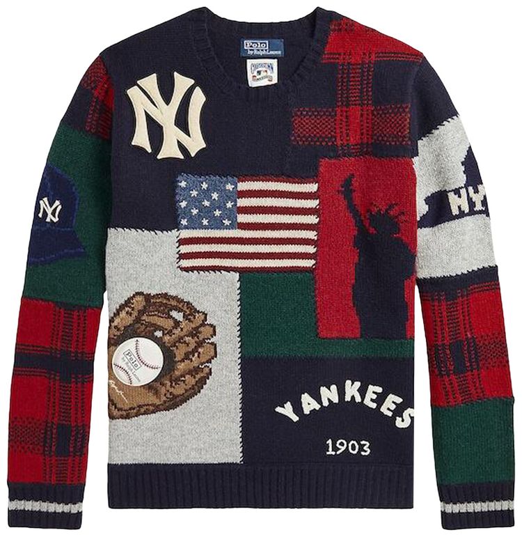 Polo by Ralph Lauren x New York Yankees Wool Pullover Sweater Navy