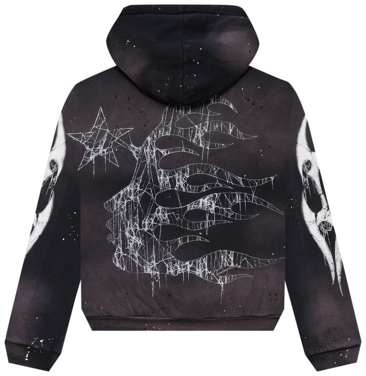 Hellstar Spiderweb Sport Logo Zip Up Black