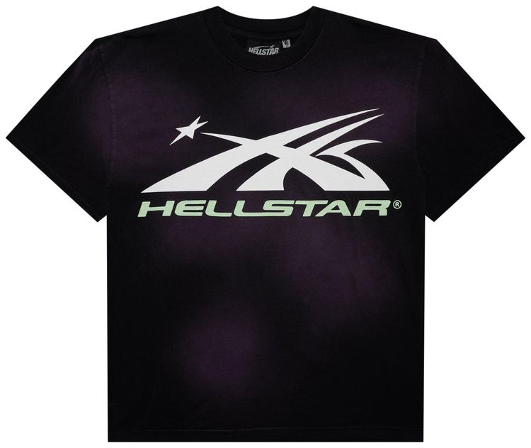 Hellstar Glow in the Dark Sports Logo T Shirt Purple