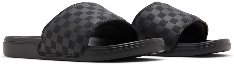 Vans La Costa Slide On Triple Black Checkerboard