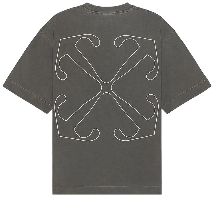 Off White Outline Arrow Skate Short Sleeve Tee BlackWhite