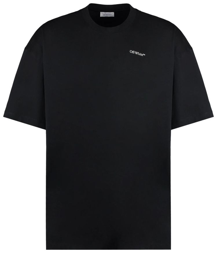 Off White 3D Logo Over Short Sleeve Tee BlackWhite
