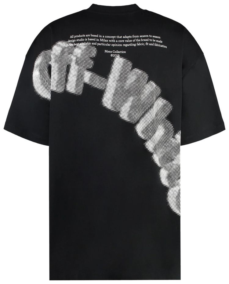 Off White 3D Logo Over Short Sleeve Tee BlackWhite