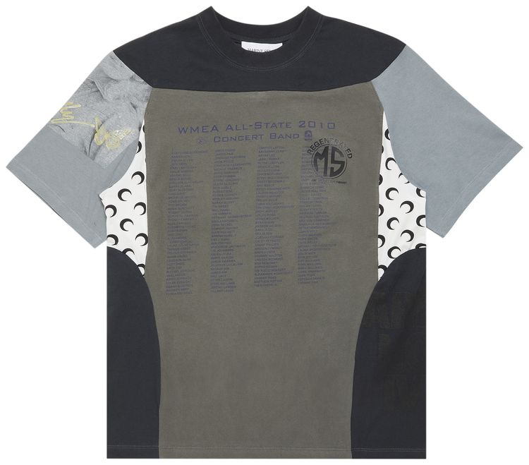 Marine Serre Regenerated Graphic T Shirt Black