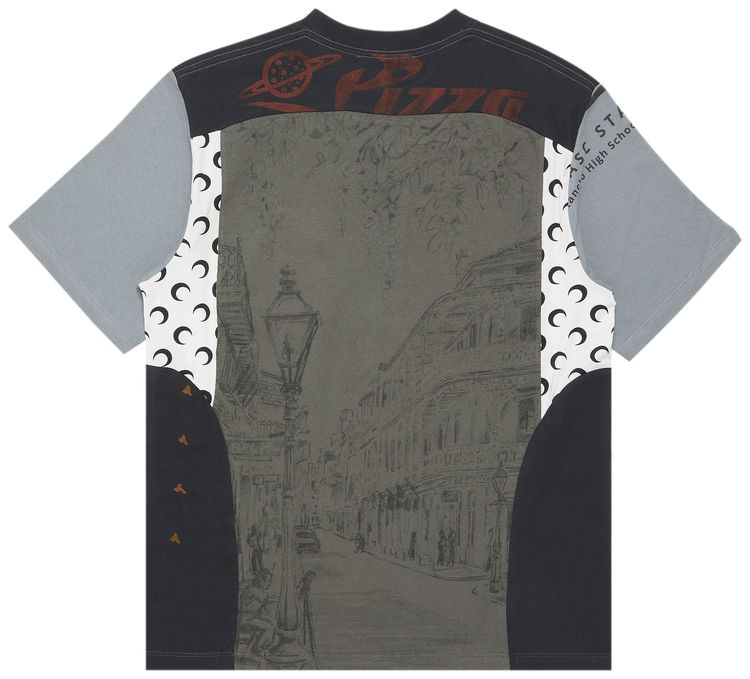 Marine Serre Regenerated Graphic T Shirt Black