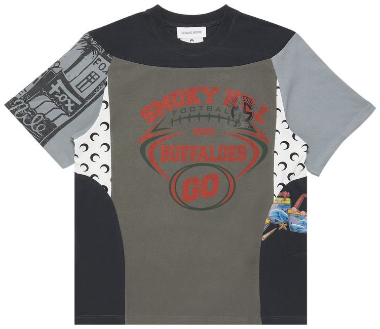 Marine Serre Regenerated Graphic T Shirt Black