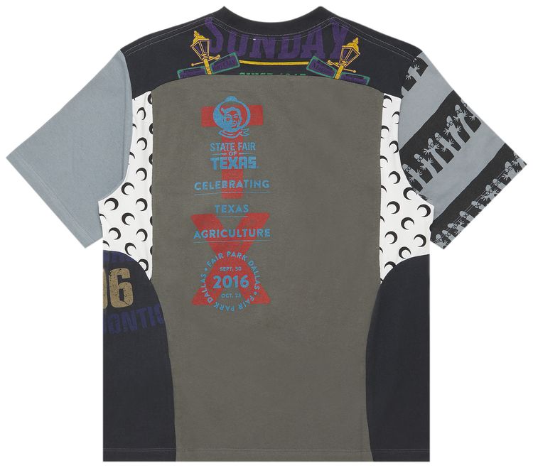 Marine Serre Regenerated Graphic T Shirt Black