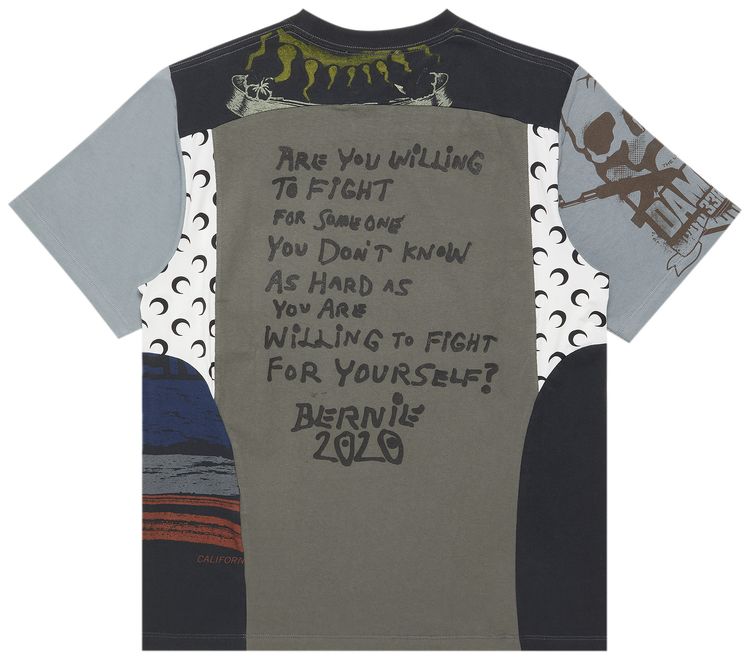 Marine Serre Regenerated Graphic T Shirt Black