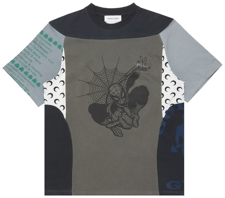 Marine Serre Regenerated Graphic T Shirt Black