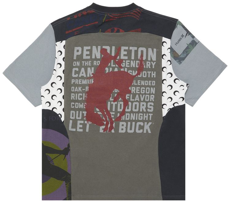 Marine Serre Regenerated Graphic T Shirt Black