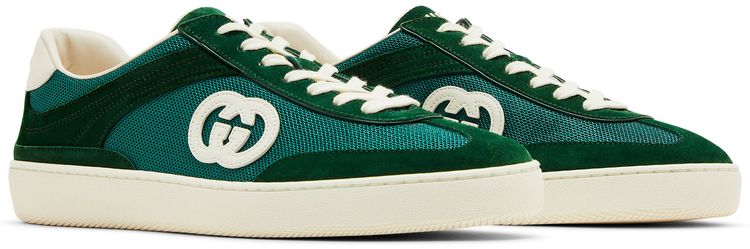 Gucci G74 Interlocking G   Green Suede