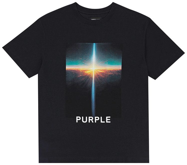 PURPLE BRAND Textured Jersey Tee Black