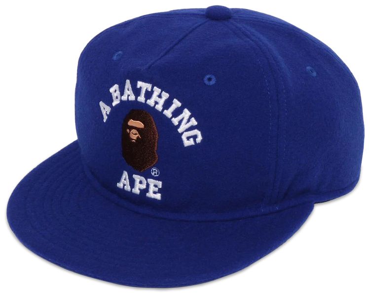 BAPE College Wool Cap Blue