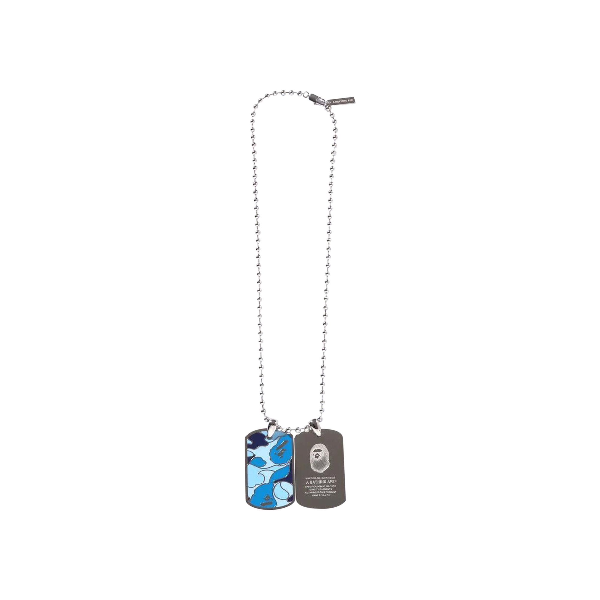 Buy BAPE ABC Camo Dog Tag Set Necklace 'Silver' - 1K80 182