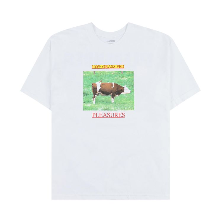Pleasures Grass Fed T Shirt White