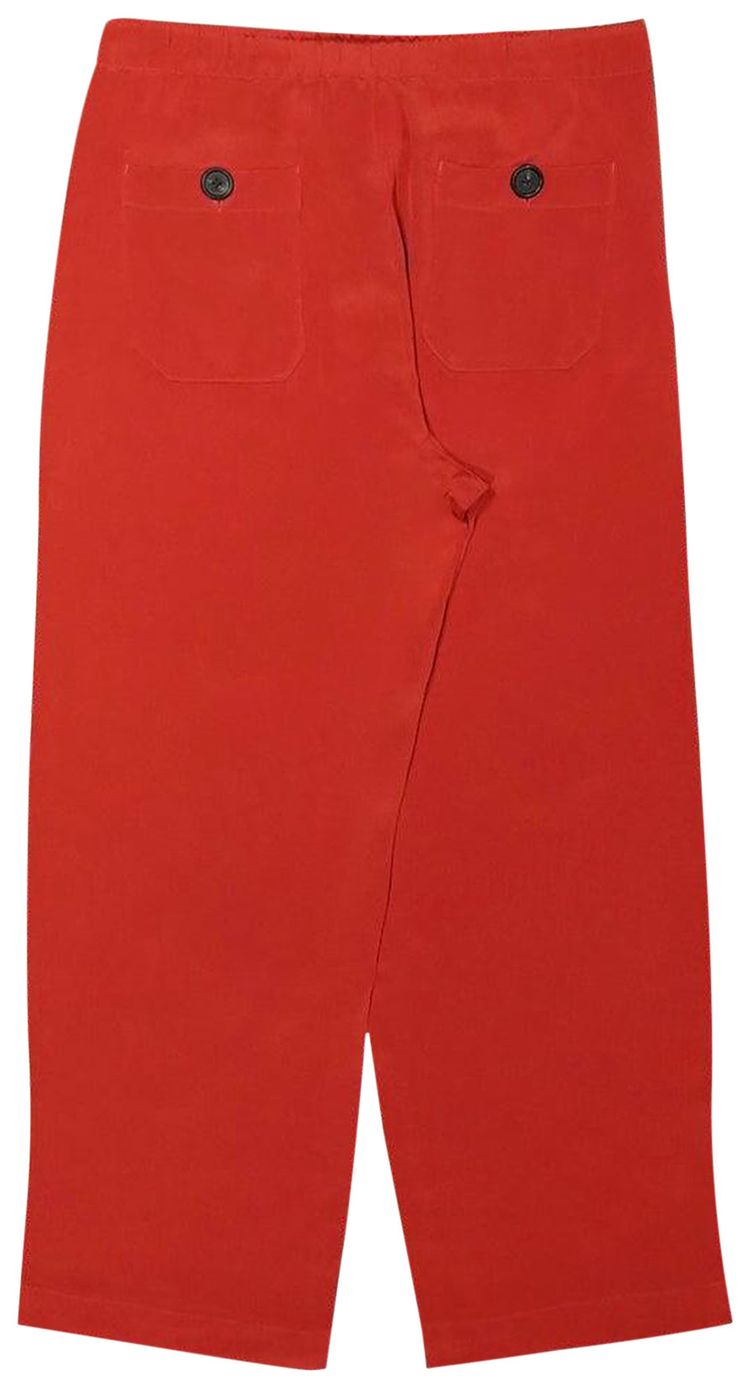 Glass Cypress Inferno Silk Trousers Molten Lava