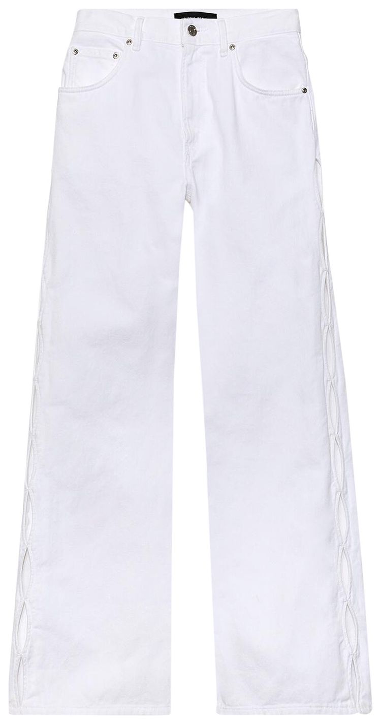 PURPLE BRAND Wide Side Cut Out White