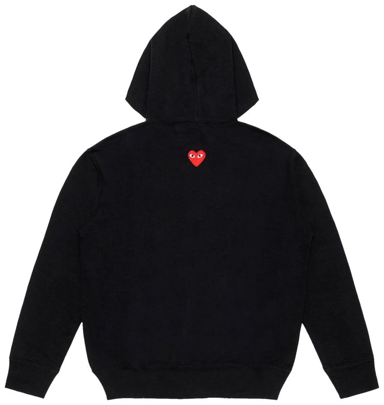 Comme des Garcons PLAY Heart Back Emblem Hooded Zip Up Black